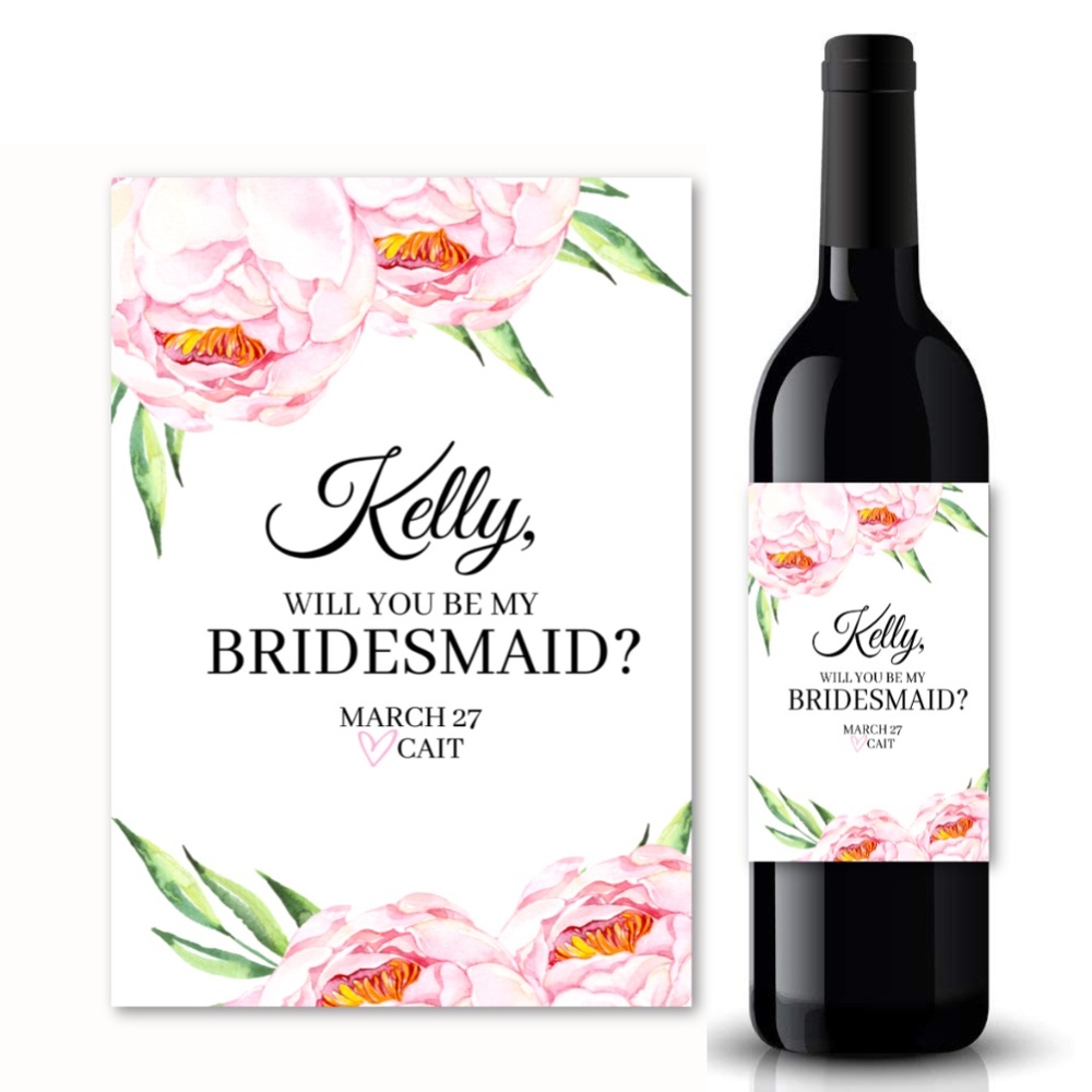 Custom Wine Labels - Bridesmaid Gift